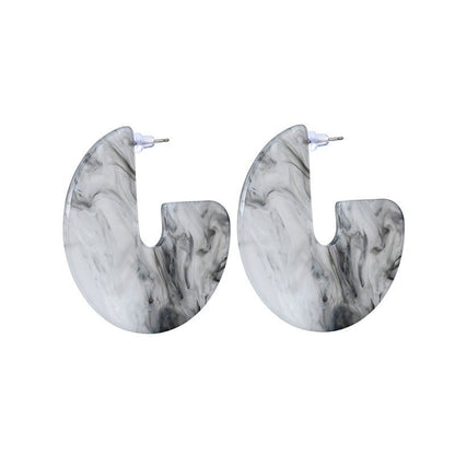 Big brand acetate earrings-Jewearrings