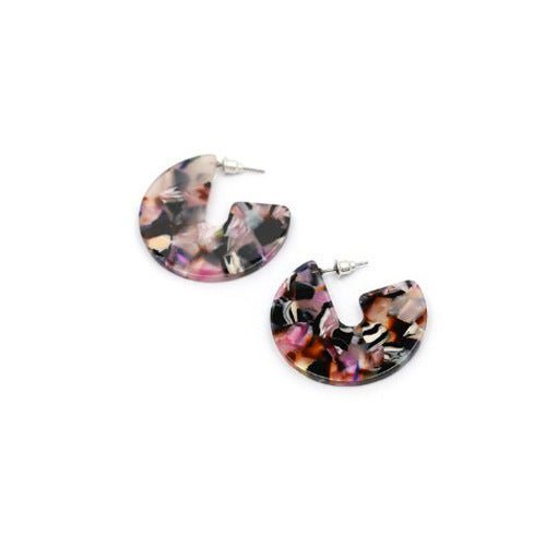 Big brand acetate earrings-Jewearrings