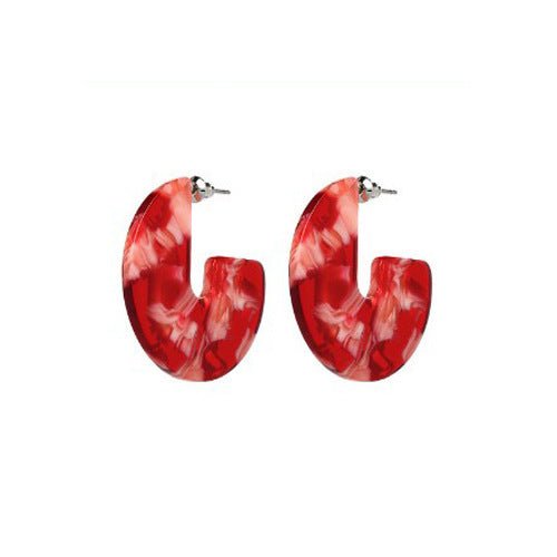 Big brand acetate earrings-Jewearrings