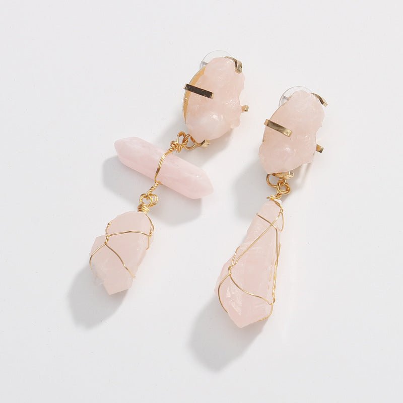 Big Brand Temperament Exaggerated Asymmetrical Acrylic Ins Earrings Female Geometric Long Wild Earrings-Jewearrings