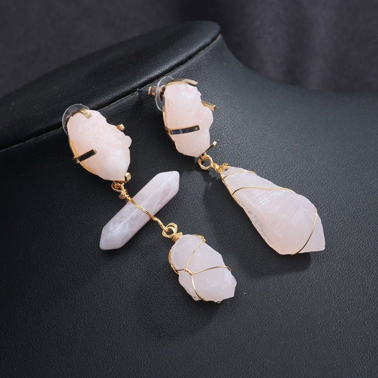 Big Brand Temperament Exaggerated Asymmetrical Acrylic Ins Earrings Female Geometric Long Wild Earrings-Jewearrings