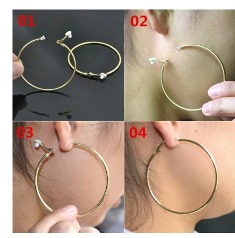 Big Circle Earrings Love Style Personality-Jewearrings