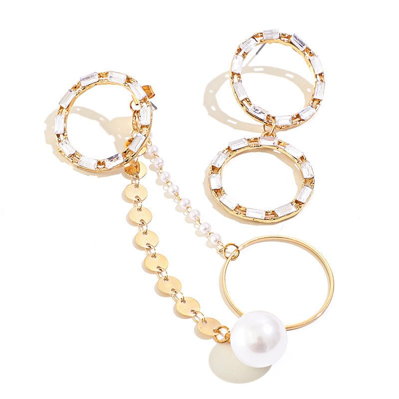 Big Circle Long Korean Temperament Earrings-Jewearrings