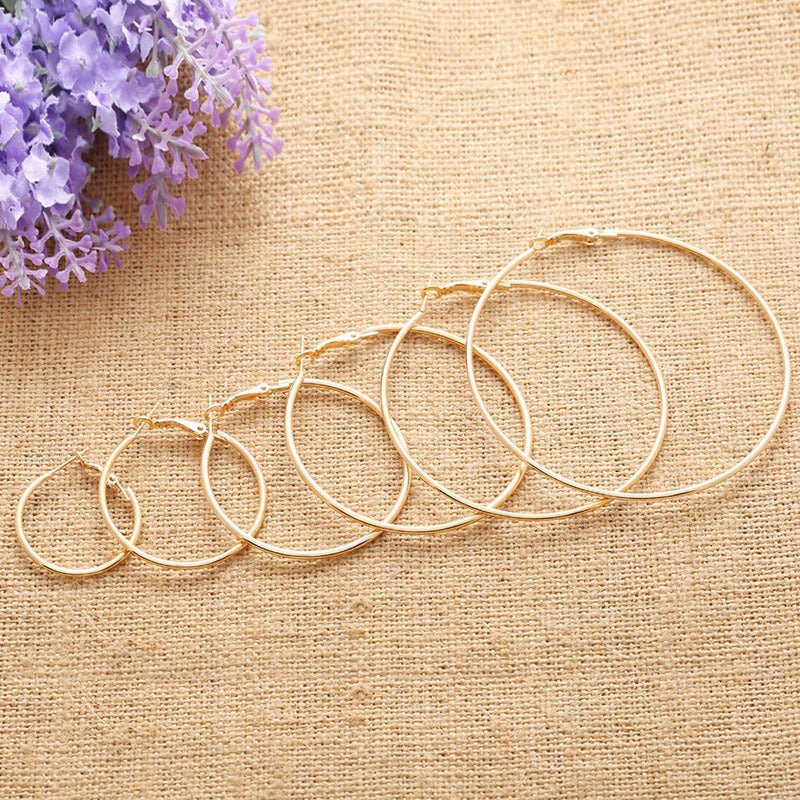 Big Circle Metal Exaggerated Circle Earrings Circle Geometry Earrings-Jewearrings