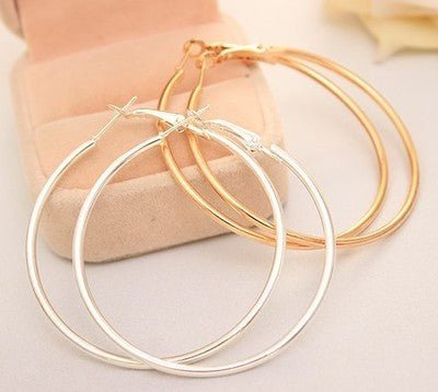 Big Circle Metal Exaggerated Circle Earrings Circle Geometry Earrings-Jewearrings