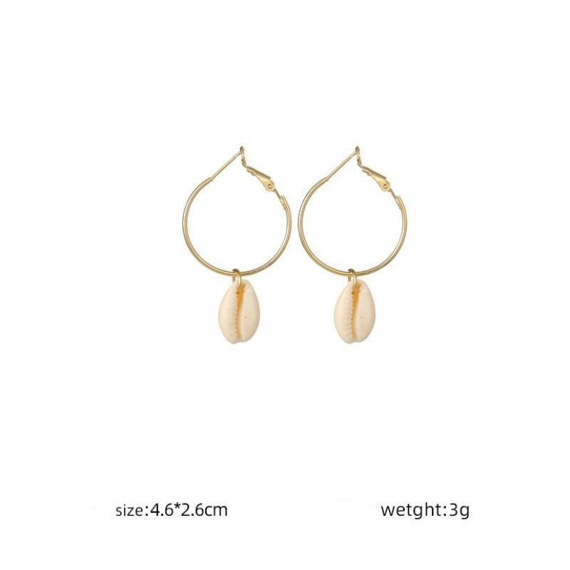 Big Ear Ring Shell Women's Ocean Style Conch Simple Earrings-Jewearrings