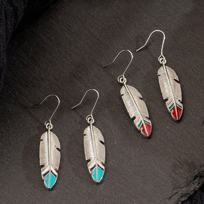 Big leaf dripping earrings-Jewearrings