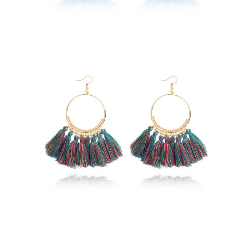 Big Round Drop Dangle Earrings-Jewearrings