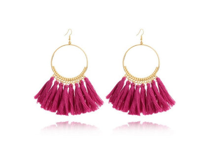 Big Round Drop Dangle Earrings-Jewearrings