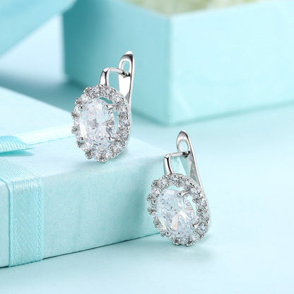 Big Zircon White Glamorous Female Earrings Valentine's Day Gift-Jewearrings