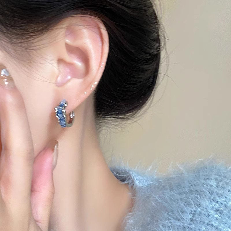 Blue Ear Ring Women's Trendy Earrings-Jewearrings