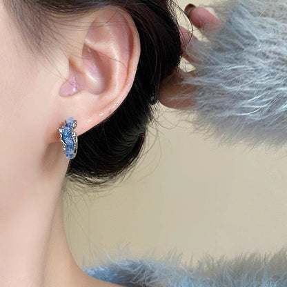 Blue Ear Ring Women's Trendy Earrings-Jewearrings