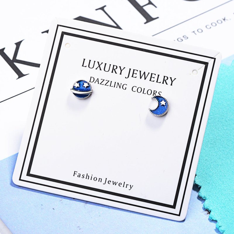 Blue Planet Stud Earrings For Women-Jewearrings