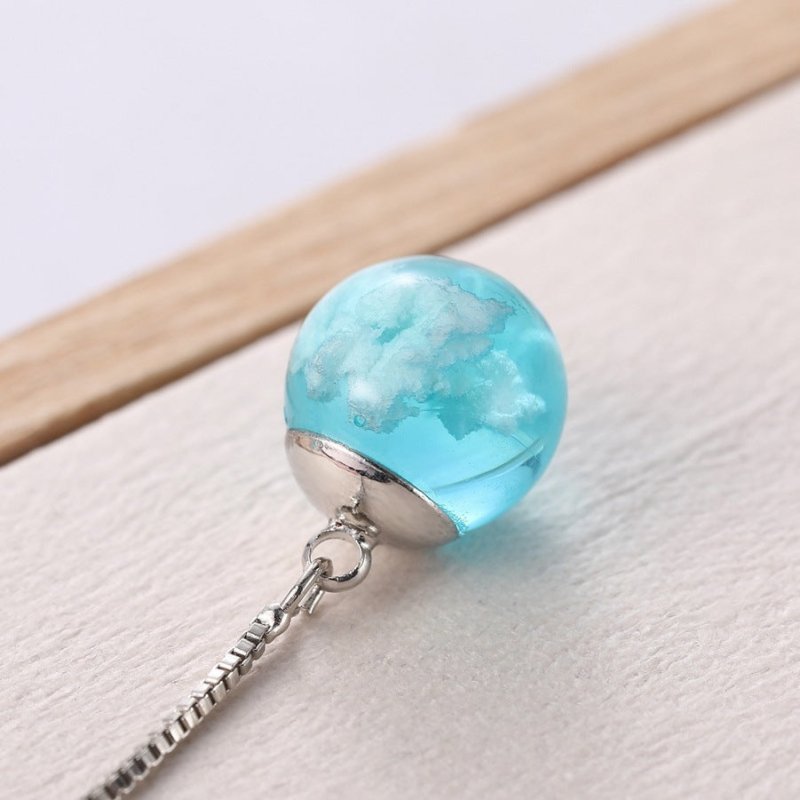 Blue Sky White Clouds Jewelry Earrings Female-Jewearrings