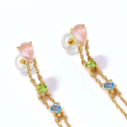 Blue Topaz Earrings-Jewearrings