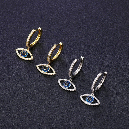 Blue zircon earrings-Jewearrings