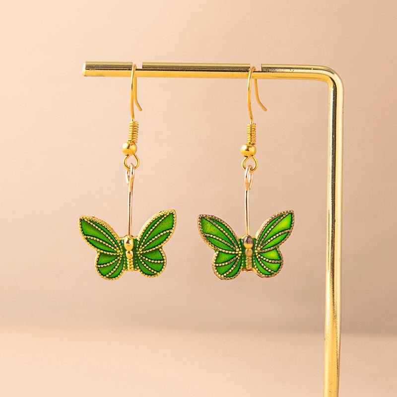 Boho Green Blue Red Butterfly Earrings For Women Girls-Jewearrings