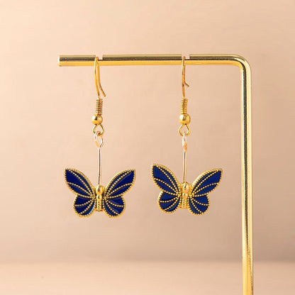 Boho Green Blue Red Butterfly Earrings For Women Girls-Jewearrings