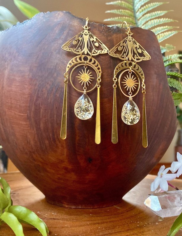 Boho Oleoresin Crystal Drop Earrings-Jewearrings