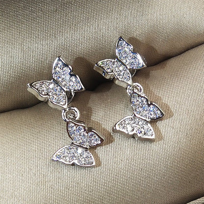 Bow-set diamond earrings-Jewearrings