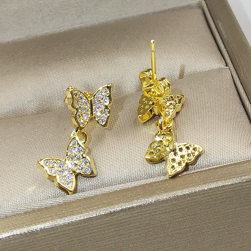 Bow-set diamond earrings-Jewearrings