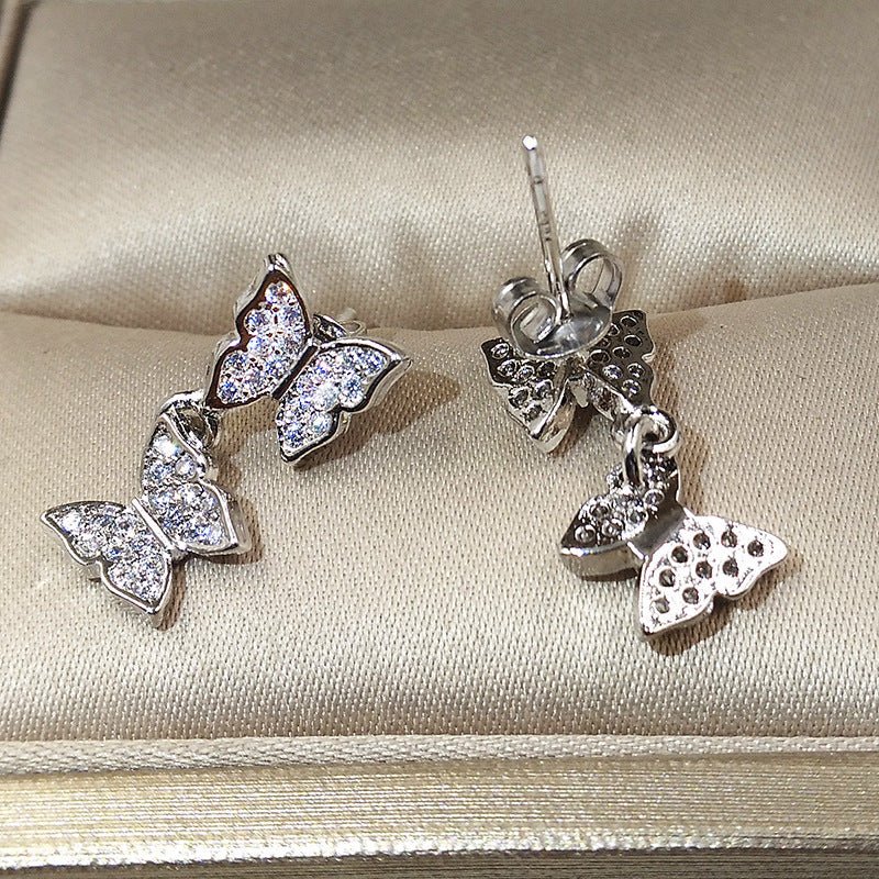 Bow-set diamond earrings-Jewearrings