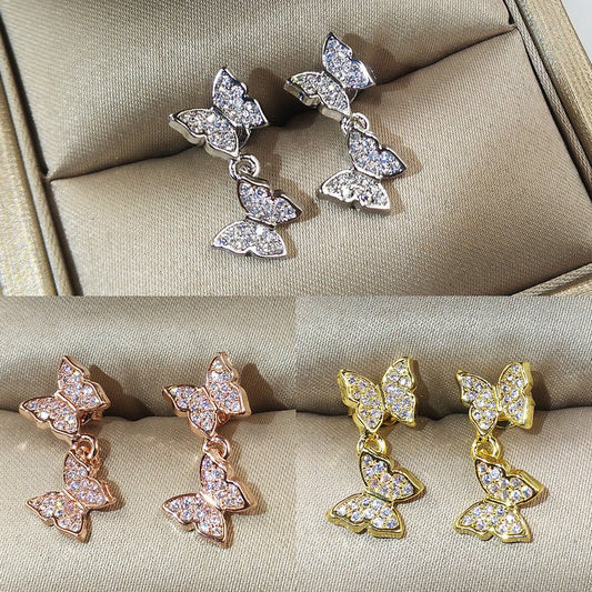 Bow-set diamond earrings-Jewearrings