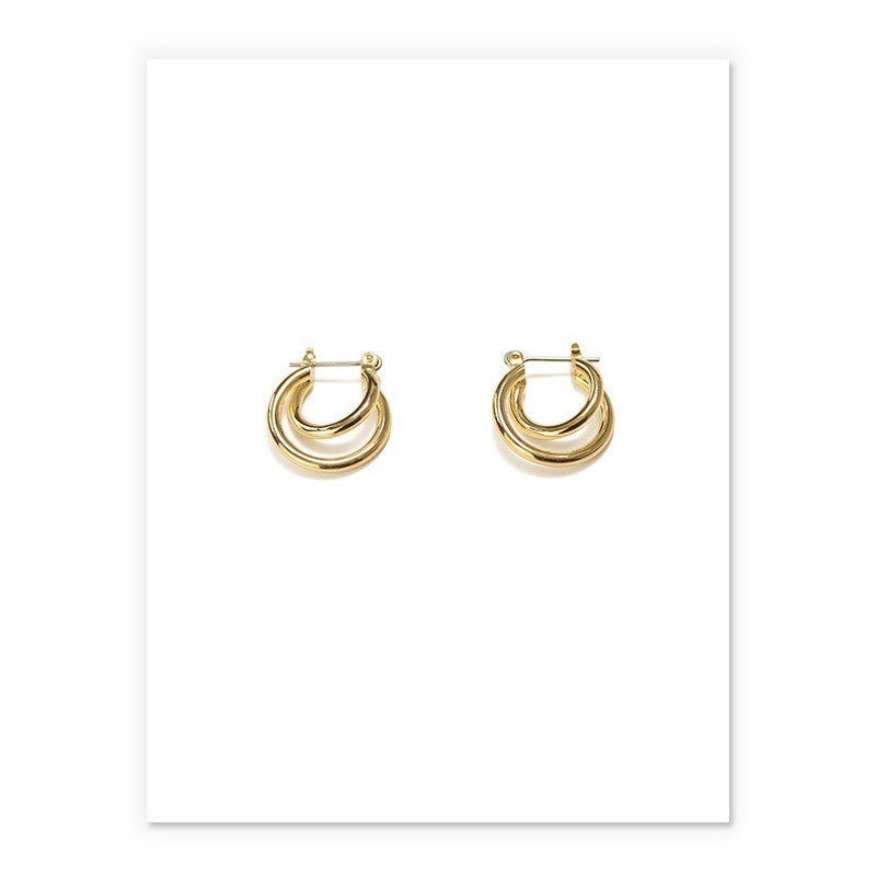 Brass gold-plated earrings-Jewearrings