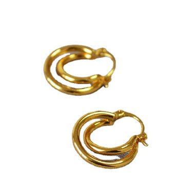 Brass gold-plated earrings-Jewearrings