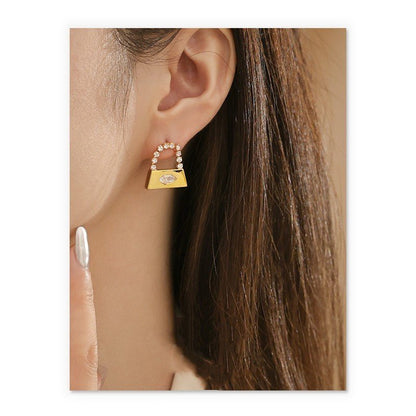 Brass Plated 18K Real Gold Affordable Luxury Fashion Earrings For Women-Jewearrings