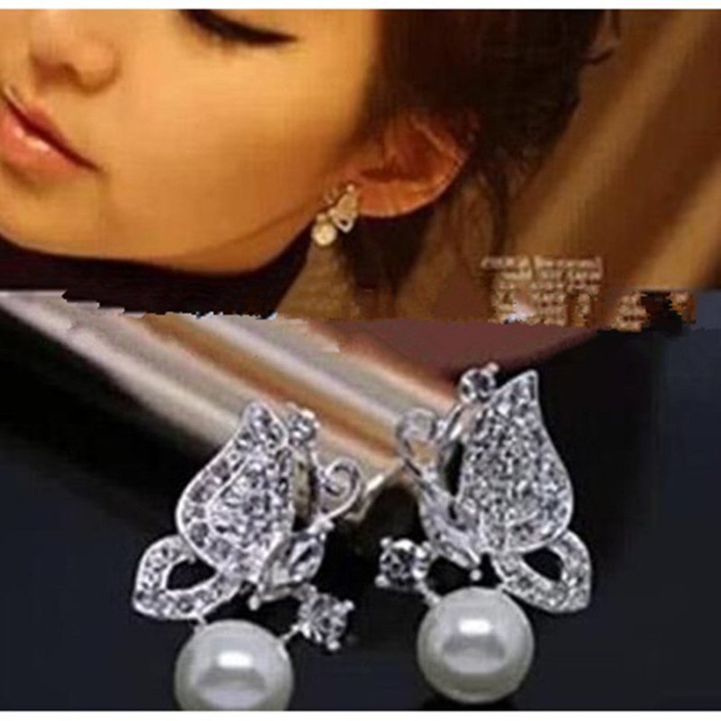 Bridal temperament no hole Pearl Earrings ear clip-Jewearrings