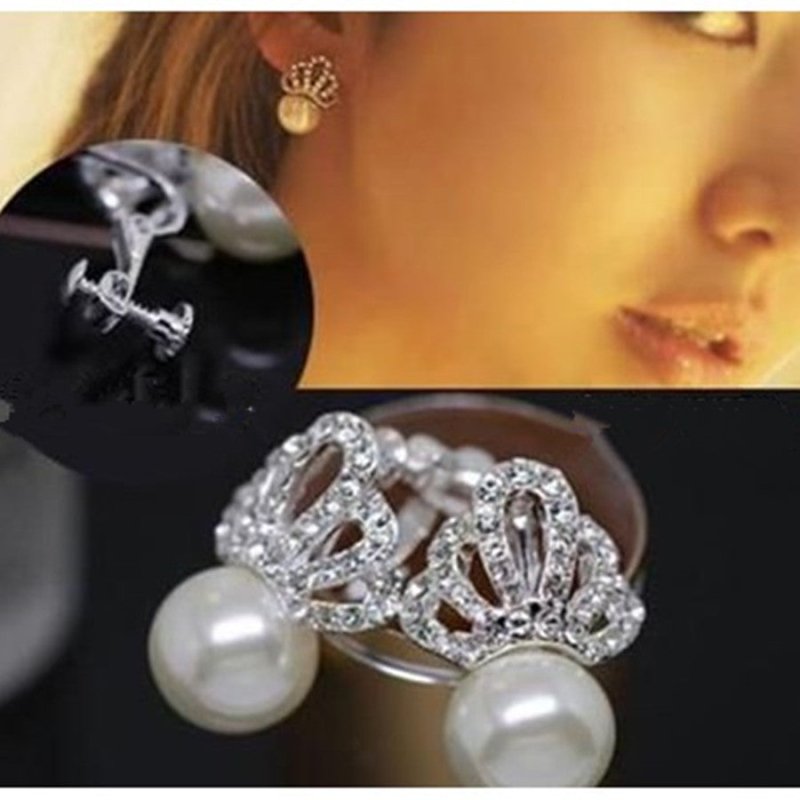 Bridal temperament no hole Pearl Earrings ear clip-Jewearrings