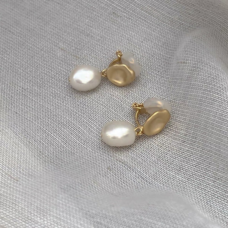 Brilliant Classic Baroque Pearl Stud Earrings-Jewearrings