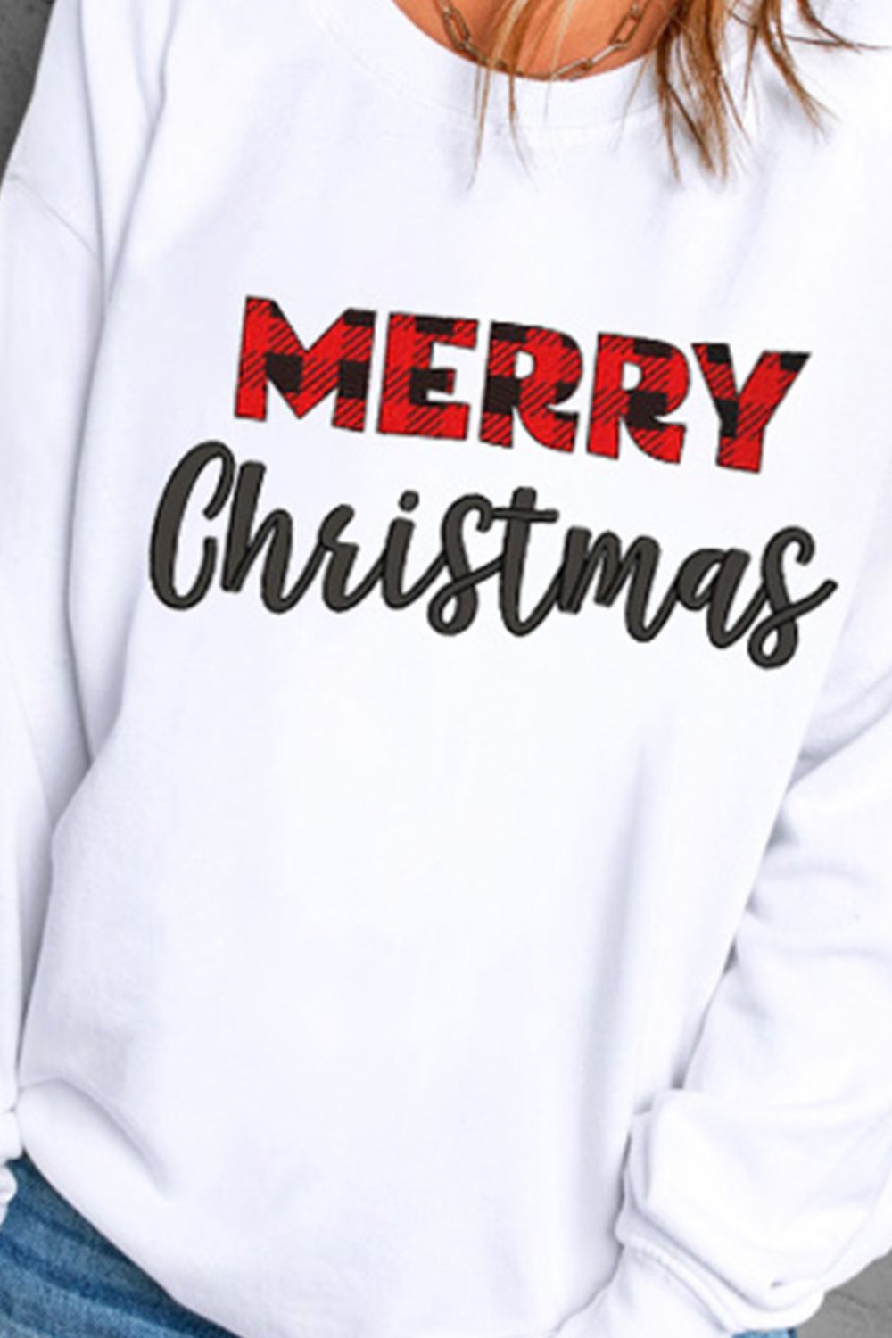 MERRY CHRISTMAS Graphic Sweatshirt-Jewearrings