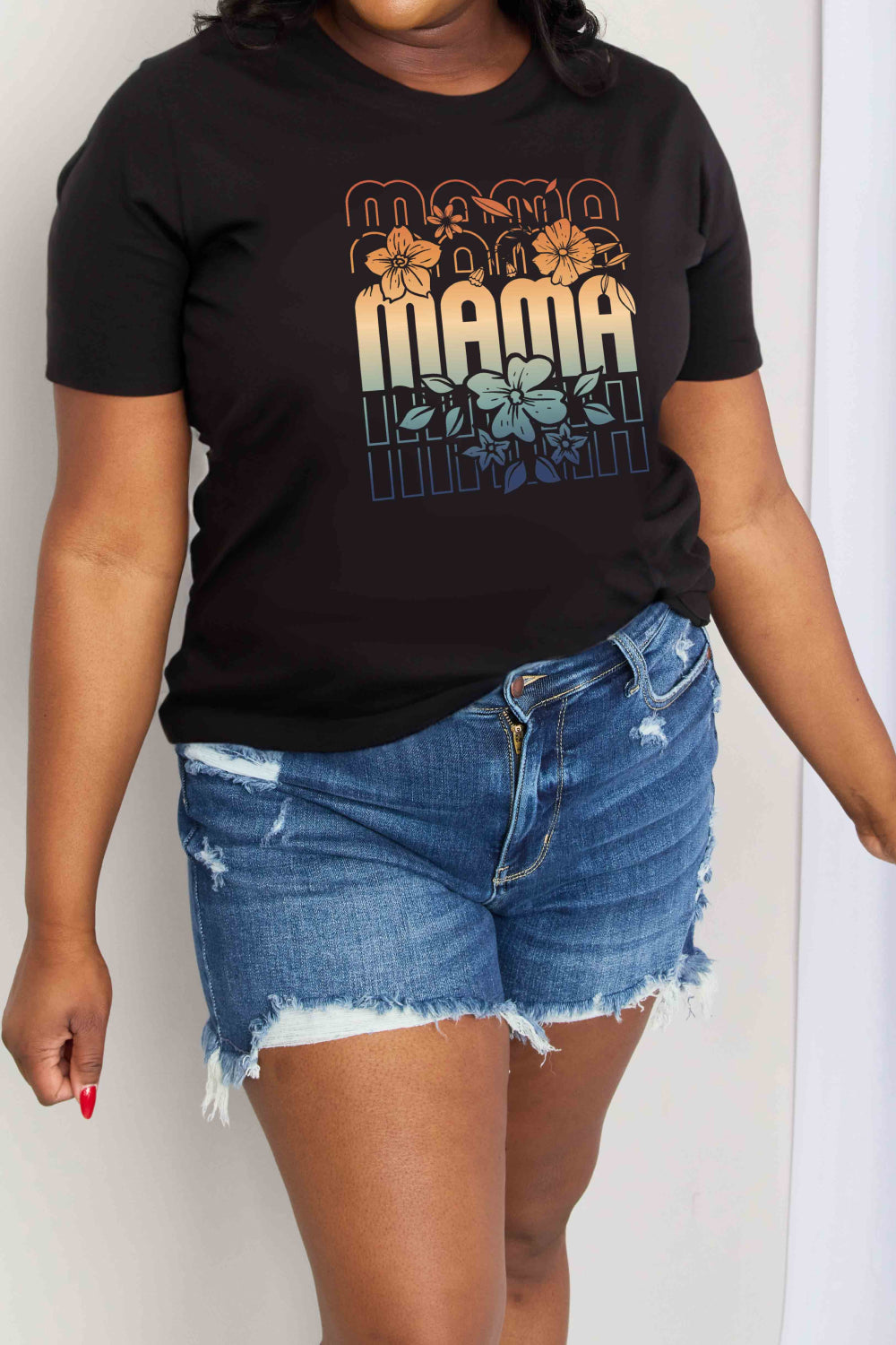 Simply Love Full Size MAMA Graphic Cotton T-Shirt-Jewearrings