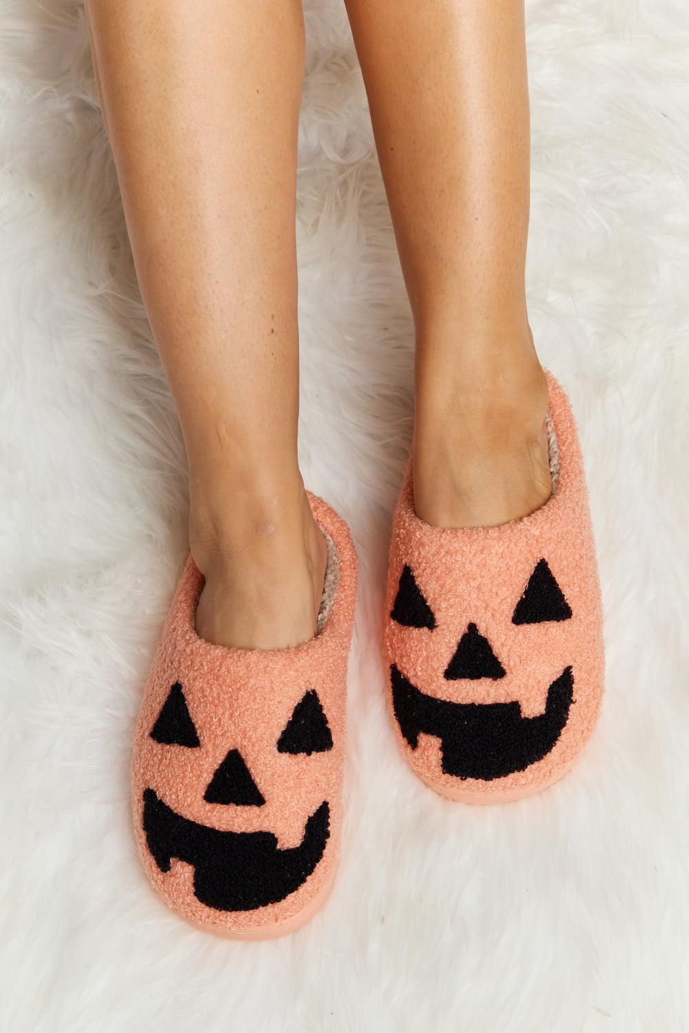 Melody Printed Plush Slide Slippers-Jewearrings