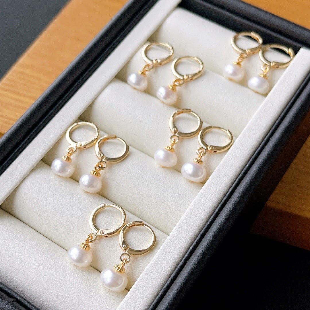 Women's Fashion Pearl Short Earrings-Jewearrings