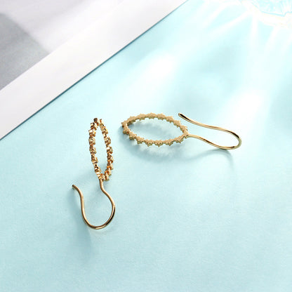 Women's All Match Gold Plated Sterling Silver Earrings-Jewearrings