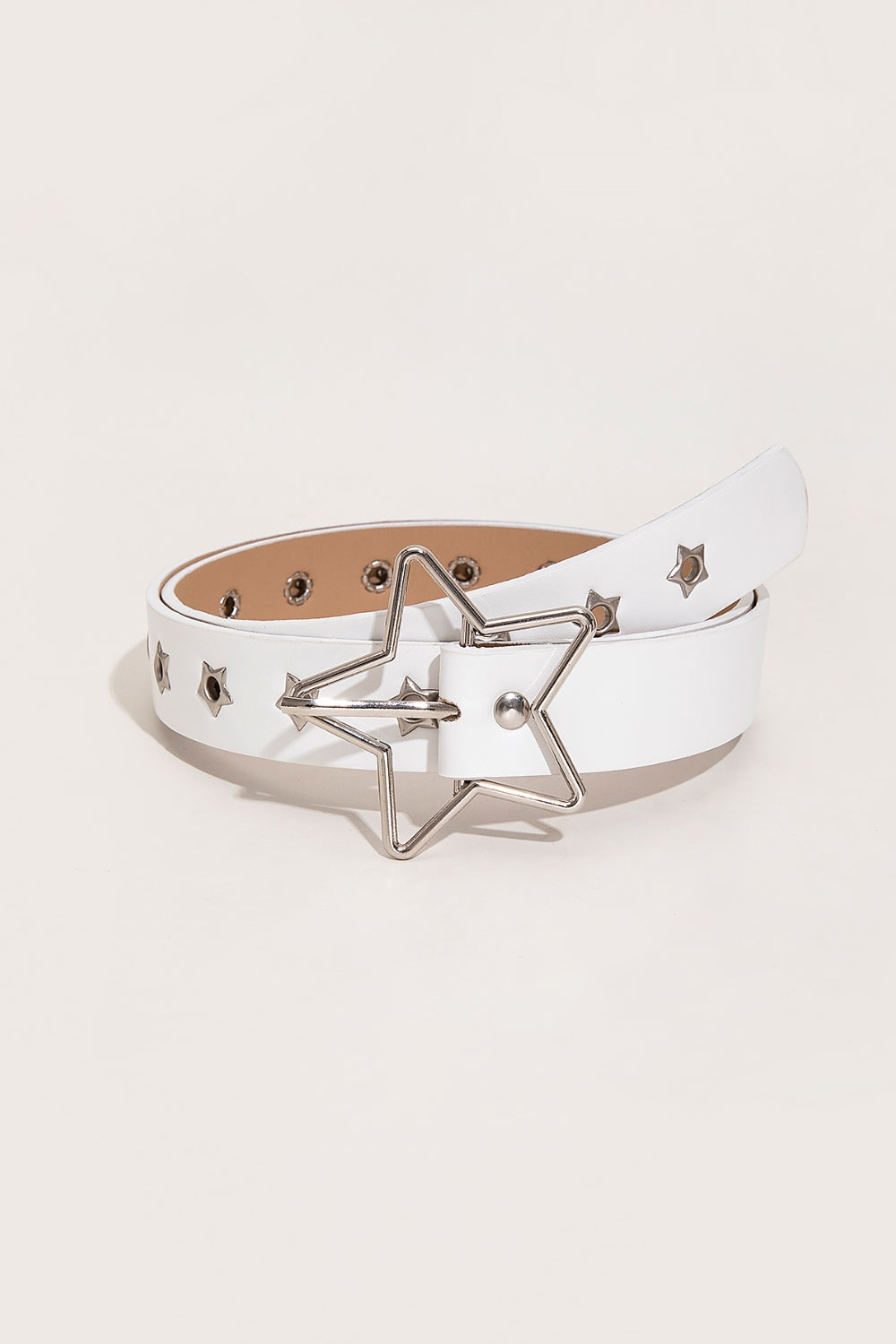 PU Leather Star Shape Buckle Belt-Jewearrings