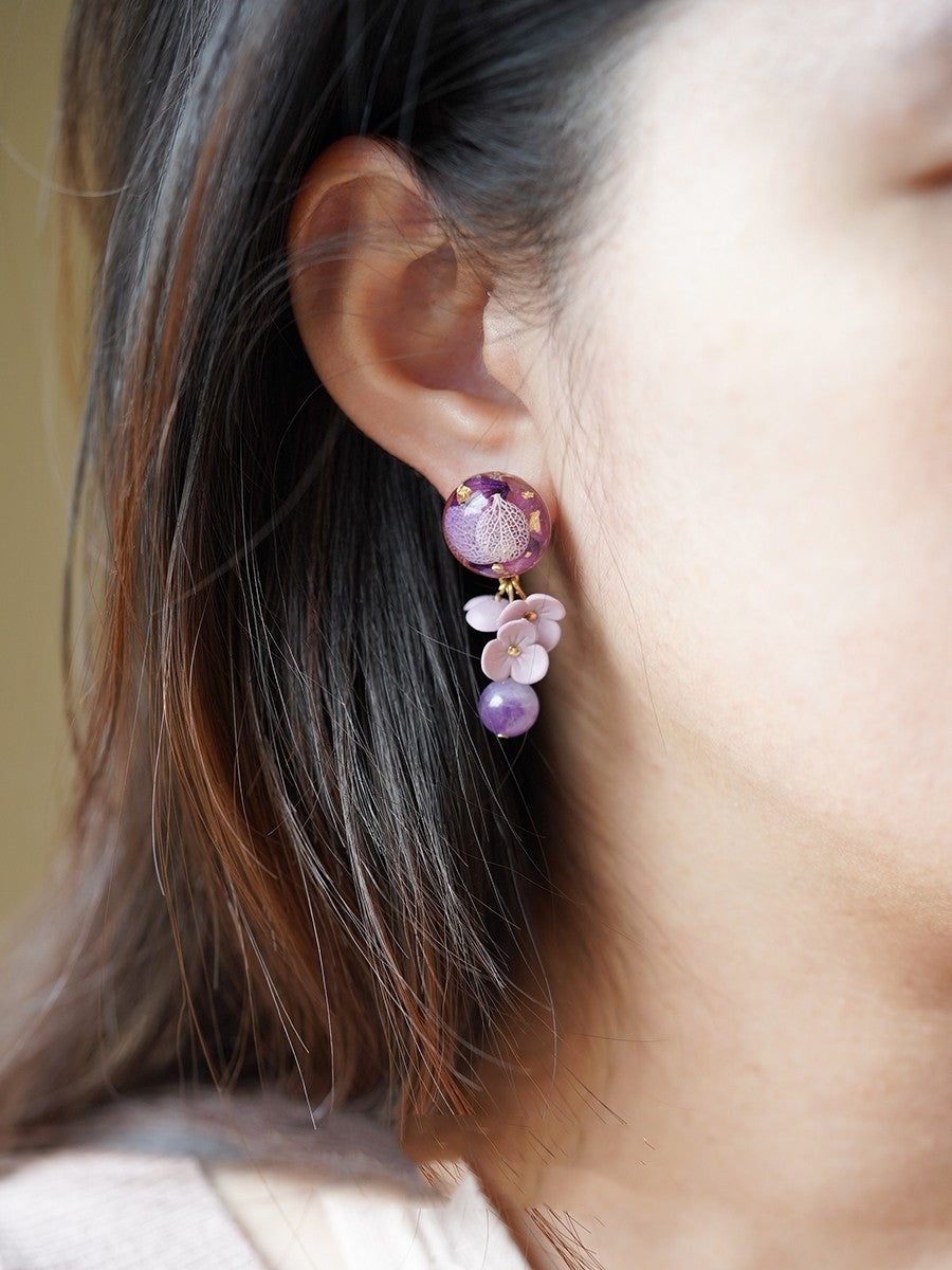 Original Design Amethyst Earrings In Sterling Silver-Jewearrings