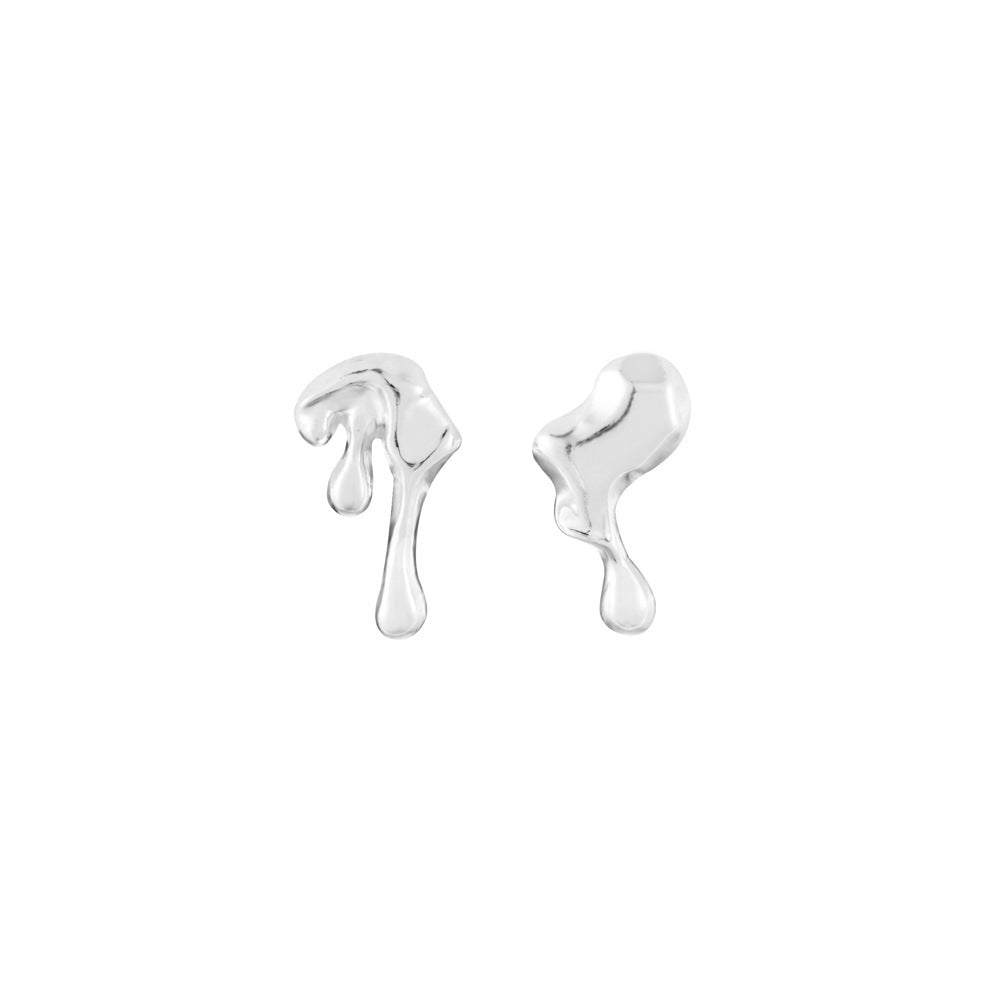 Women's Fashion Irregular Silver Drop Earrings-Jewearrings