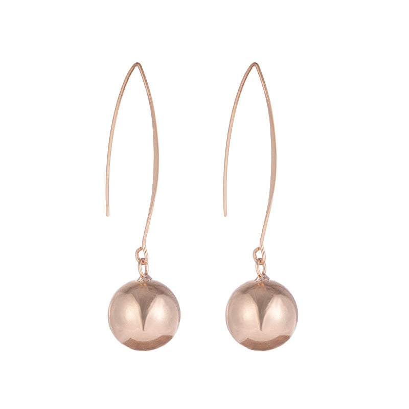 Simple Korean Personality Pearl Geometric Earrings Female Earrings-Jewearrings