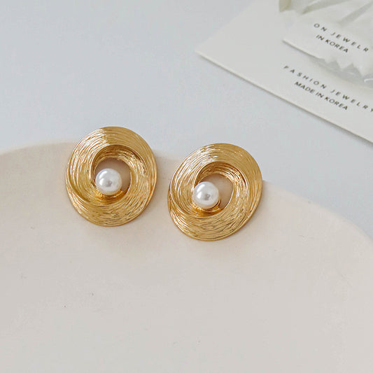 New Simple Pearl Earrings-Jewearrings