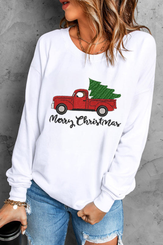 MERRY CHRISTMAS Graphic Sweatshirt-Jewearrings