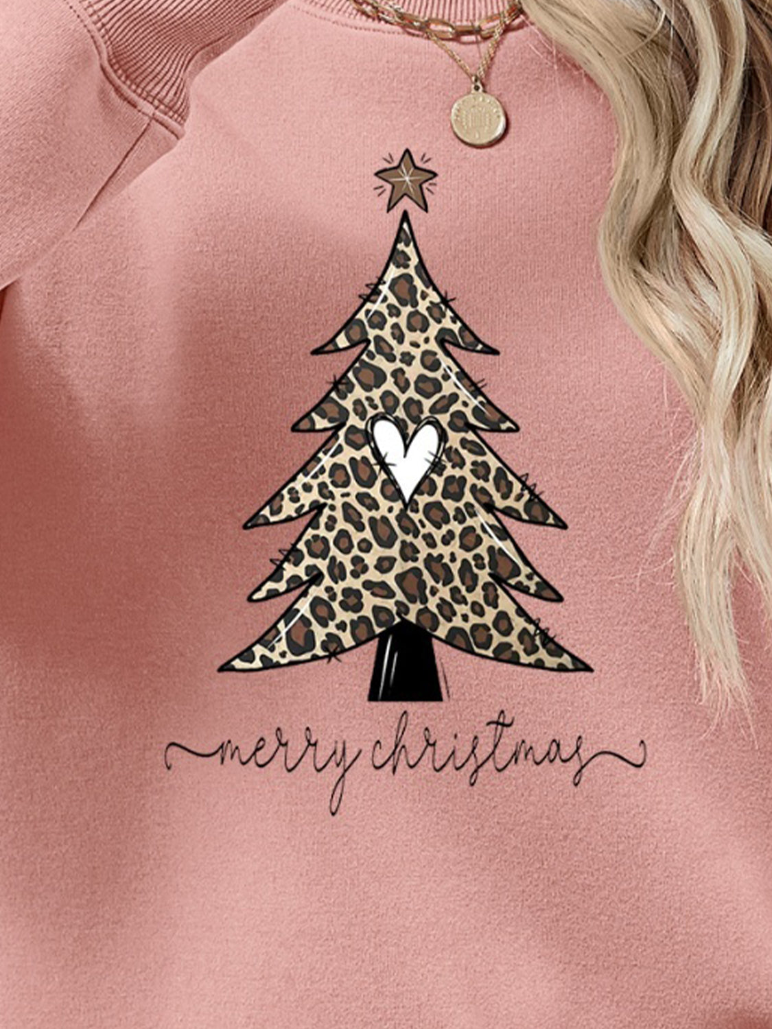 Christmas Tree Graphic Long Sleeve Sweatshirt-Jewearrings