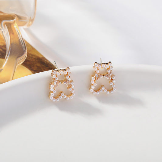 Temperament Earrings Sterling Silver Cold Wind Female-Jewearrings