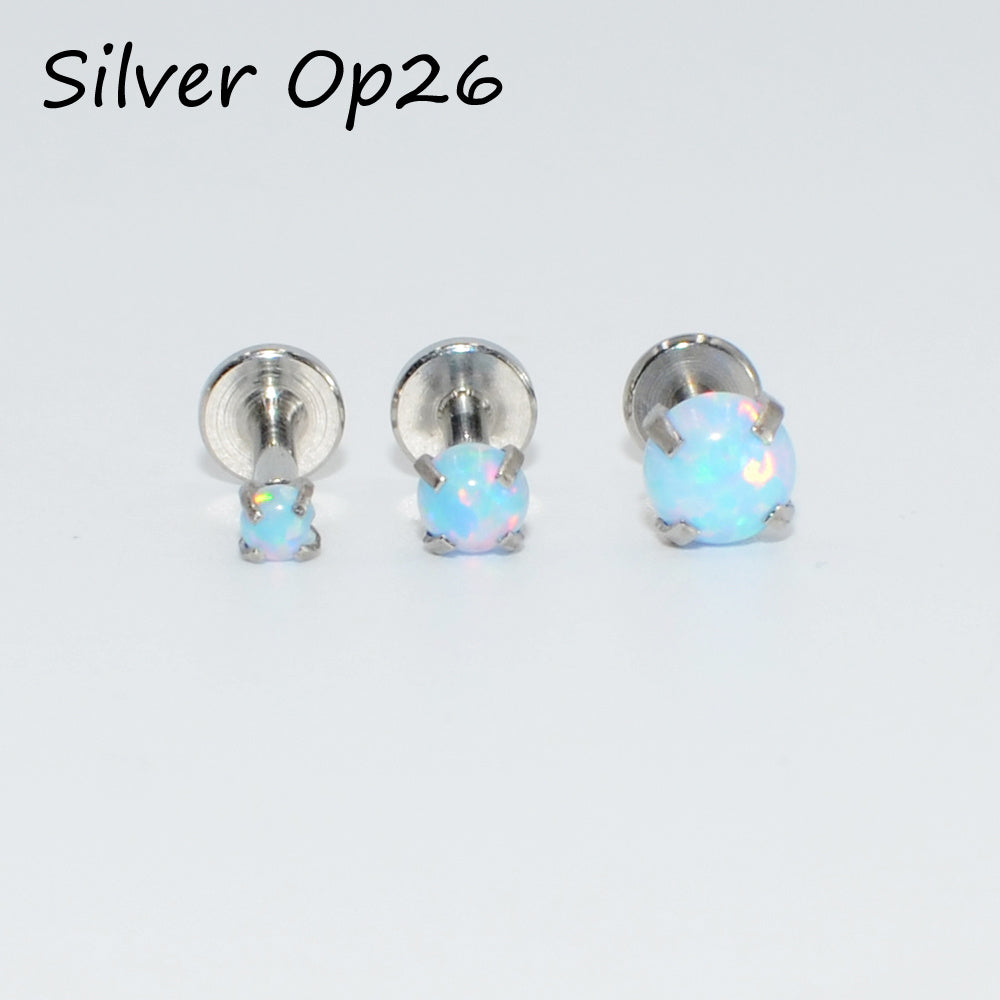 Stainless Steel Gold Flat Bottom Female Threaded Straight Lip Stud Earrings-Jewearrings