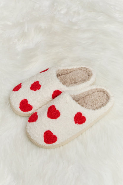 Melody Printed Plush Slide Slippers-Jewearrings