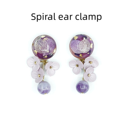 Original Design Amethyst Earrings In Sterling Silver-Jewearrings