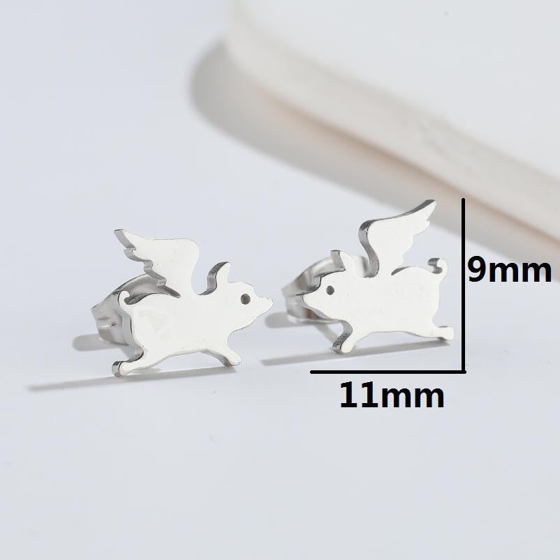 Cute Elf Animal Stud Earrings For Women Ins Style Personalized Earclip-Jewearrings